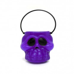 Cabeça de esqueleto kids roxa - Artigos de halloween