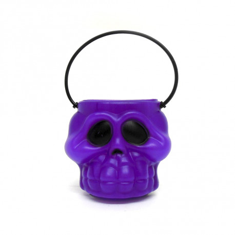 Cabeça de esqueleto kids roxa - Artigos de halloween