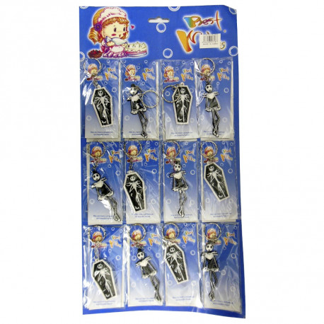Chaveiro caveirinha - Cartela com 12 unidades