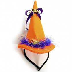 Arquinho com chapéu de bruxa decorado - Artigos de halloween