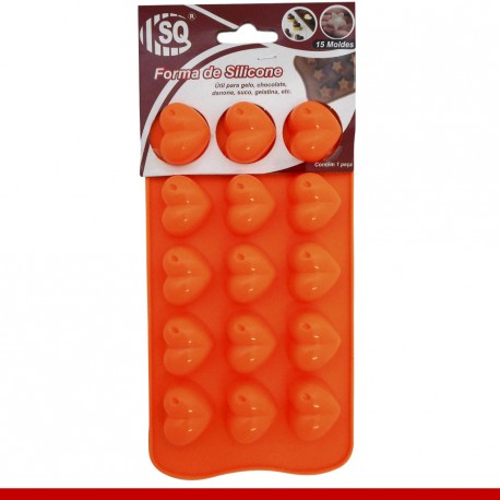 Forma de silicone 15 moldes - 1 peça