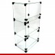 Balcão modulado de vidro, 31cm x 71cm com 3 casulos.