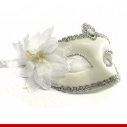 Máscara de carnaval a dama de branco - Artigos de carnaval