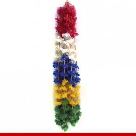 Colar havaiano colorido - Pacote com 12 unidades