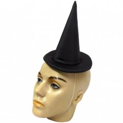 Mini chapéu de bruxa liso - Artigos de Halloween