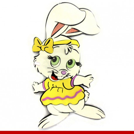 Coelha da páscoa em EVA - Decoração de páscoa