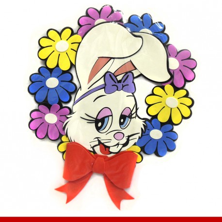 Coelha da páscoa com gravata em EVA - Decoração de páscoa