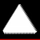 Espátula triângulo serrilhada - Produtos para a páscoa