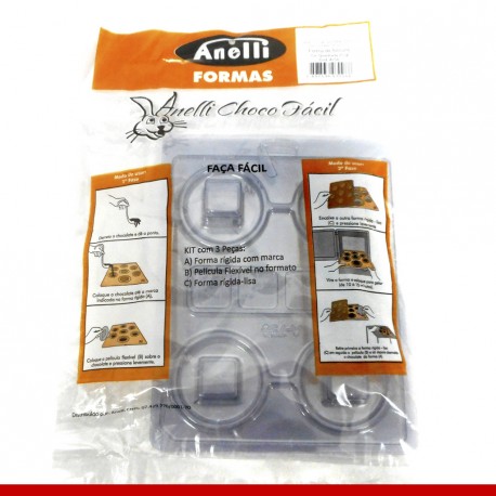 Forma de silicone caixa quadrada 25gr - Produtos para a páscoa