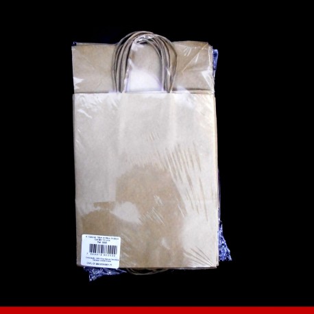 Sacola Kraft natural 18cm x 22cm - Pacote com 10 unidades