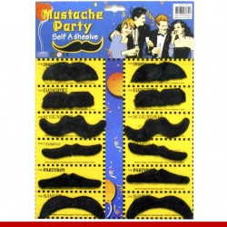 Cartela de bigodes - 12 peças