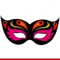 Máscara de carnaval neon - 6 peças