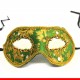 Máscara de carnaval estampada - 1 peça