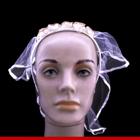 Tiara com véu - 1 peça