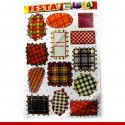 Remendo adesivo para festa junina - Cartela com 13 unidades
