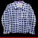Camisa xadrez juvenil azul- Roupa junina