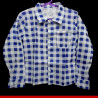 Camisa caipira juvenil azul- Roupas para festa junina
