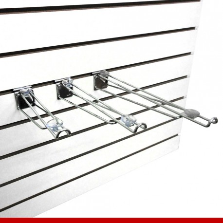 Mão Francesa cromada para painel canaletado, três tamanhos.