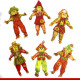 Espantalhos cartonados para festa junina - 6 unidades - Decoração junina