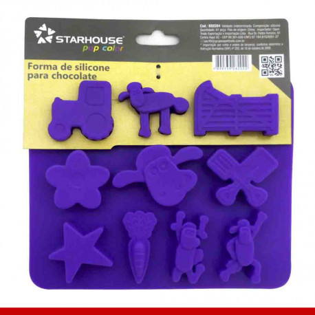Forma de silicone para chocolate - 1 peça