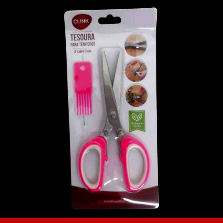 Tesoura 5 lâminas - 1 unidade