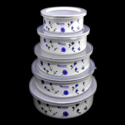 Jogo de potes de Ágata - 5 peças