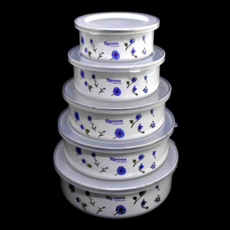 Jogo de potes de Ágata - 5 peças