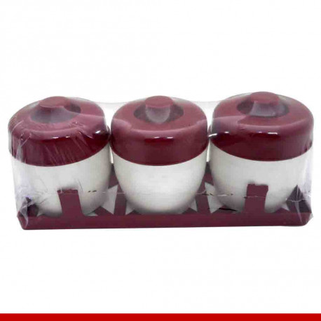 Porta condimentos 4 peças redondo - Produtos de cozinha