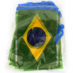 Bandeirola bandeira Brasil plástico - 10 metros