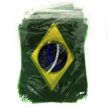 Bandeirola bandeira Brasil plástico - 10 metros