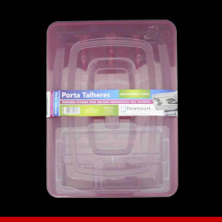 Porta talheres com divisória interna e tampa - Utensílios domésticos