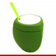 Copo coco com canudo - 1 peça - Utilidades domésticas