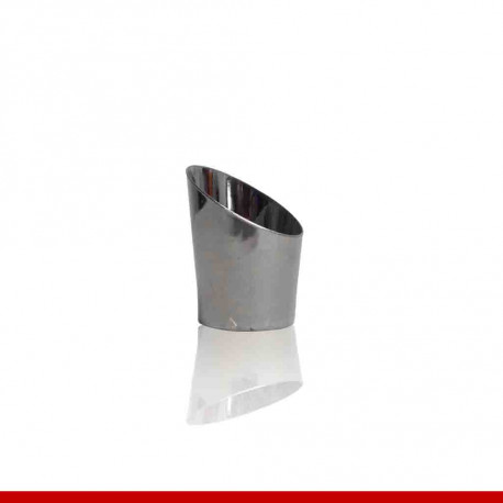 Mini copo chanfrado prata - Descartáveis de luxo