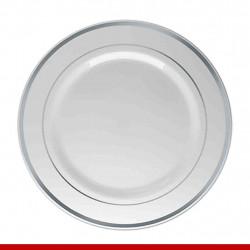 Prato de luxo descartável - 6 peças - Descartáveis de luxo