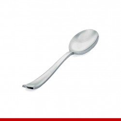 colher descartável em plástico prata - 10 peças - Linha premium