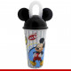 Copo Mickey Mouse com canudo - 1 peça - Utilidades domésticas