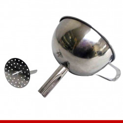 Funil com peneira em aço inox 11cm - Utilidades domésticas