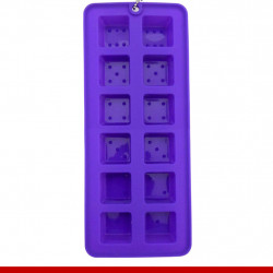 Forma de gelo em silicone, dados- 1 peça