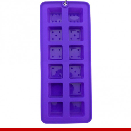 Forma de gelo em silicone, dados- 1 peça