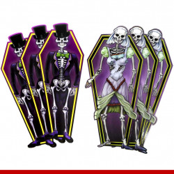 Noiva e noiva painel decorativo Halloween - Pacote com 6 unidades
