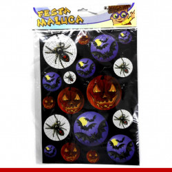 Adesivos de Halloween -Cartela com 18 unidades.
