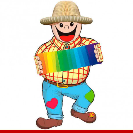 Caipira sanfoneiro - Colmeia de papel