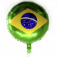 Balão metalizado Bandeira do Brasil Q Festa - Artigos do Brasil