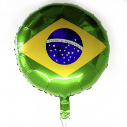 Balão metalizado Bandeira do Brasil Q Festa - Artigos do Brasil