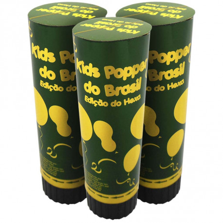 Kit lança confete do Brasil - 3 unidades
