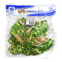 Palitos bandeira do Brasil - Pacote com 200 unidades - Acessórios do Brasil