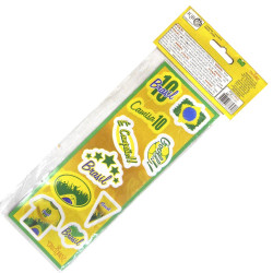 Cartela de adesivos do Brasil - 30 adesivos - Artigos do Brasil