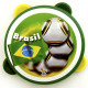 Mini pandeiro com tema do Brasil - Produtos para copa do mundo