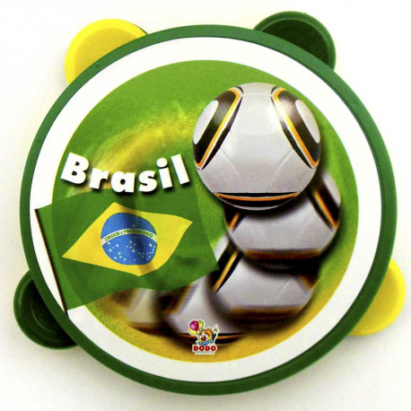 Mini pandeiro com tema do Brasil - Produtos para copa do mundo
