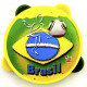Mini pandeiro com tema do Brasil - Produtos para copa do mundo